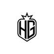 © abstyls - HG monogram logo design letter text name symbol monochrome logotype alphabet character simple logo