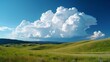 © RABBI - Majestic Montana Landscape, Expansive Sky, Rolling Hills, and Lush Green Fields