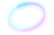 © ponravin - Abstract frame futuristic bright glowing neon laser line twirl curve ring.