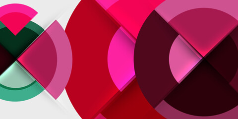 Fototapete - Target circle geometric abstract shapes. Vector Illustration For Wallpaper, Banner, Background, Card, Book Illustration, landing page