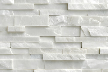 Wall Mural - White stone wall texture background. (1)