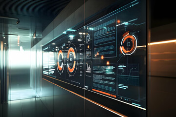 Wall Mural - visualization of futuristic tax and vat concepts for 2025, combining digital elements like clocks, c