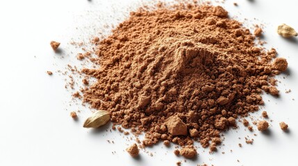 Sticker - Close-up of Aromatic Cardamom Powder with Seeds