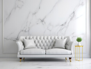 Wall Mural - Gorgeous A white marble countertop with a white marble countertop and a white vase with candles