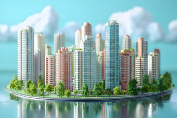 Wall Mural - real estate management financial strategies visualized with cutting-edge asset management tools, hel