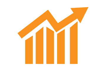 Wall Mural - graph going up and down sign with green and red arrows vector. flat design vector illustration conce