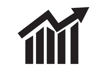 Wall Mural - graph going up and down sign with green and red arrows vector. flat design vector illustration conce