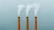 © Arfa_Media - Industrial chimneys releasing smoke into atmosphere symbolizing pollution