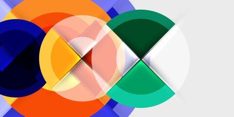 Fototapete - Target circle geometric abstract shapes. Vector Illustration For Wallpaper, Banner, Background, Card, Book Illustration, landing page