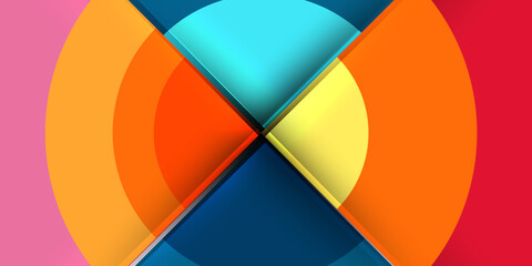 Fototapete - Techno circles and semi circles. Vector Illustration For Wallpaper, Banner, Background, Card, Book Illustration, landing page