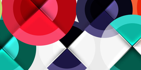 Fototapete - Target circle geometric abstract shapes. Vector Illustration For Wallpaper, Banner, Background, Card, Book Illustration, landing page