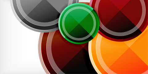 Leinwandbilder - Geometric design abstract background - circles