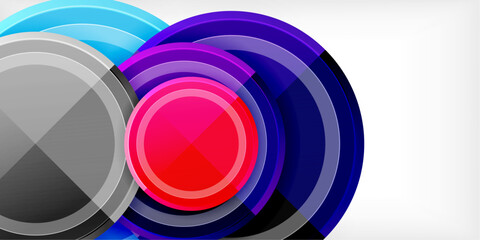 Fototapete - Geometric design abstract background - circles