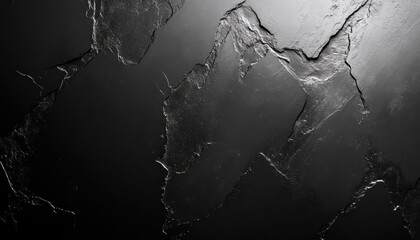 Aufkleber - Abstract Black Texture With Cracked Surface