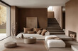 © PNPImages - Modern interior design with Pantone 2025 Colour of the Year Mocha Mousse