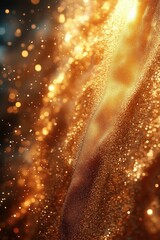 Wall Mural - A gold and orange background with a lot of glitter