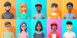 © Chanrothana Pech - A grid display of generic avatars in various poses, each with different hairstyles and clothing, showcasing a range of personal styles.