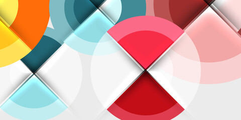Fototapete - Target circle geometric abstract shapes. Vector Illustration For Wallpaper, Banner, Background, Card, Book Illustration, landing page