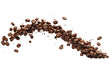 © Yhs City - Floating roasted coffee beans collection, isolated on transparent background