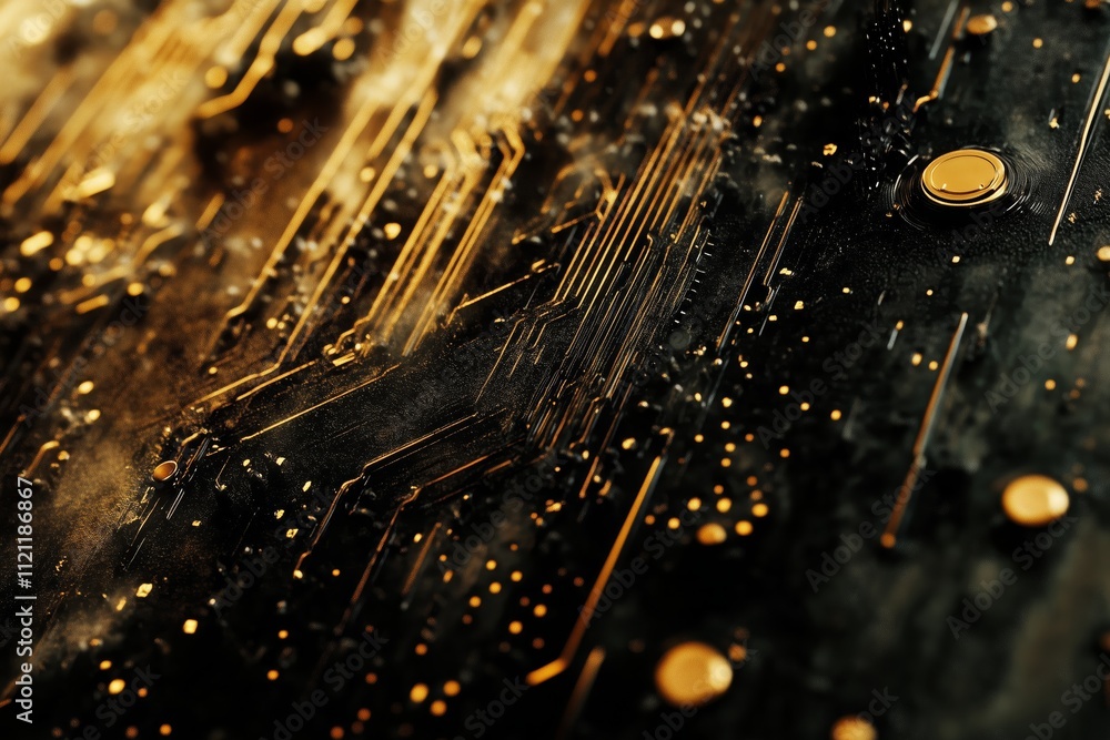 Cutting-edge circuit board texture background with wave patterns and ...