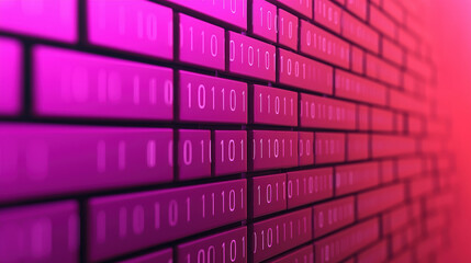 Abstract digital imagery featuring binary code on a vibrant gradient background for tech-related visuals. BinaryCode, cyber security