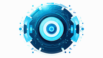 Wall Mural - Modern technology circle symbol icon for design projects