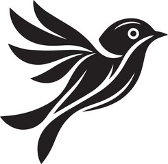 Minimalist black and white bird vector design perfect for logos, illustrations, and creative projects. Clean lines and simple design make it versatile for various digital and print applications.