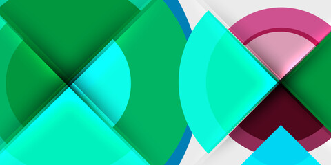 Fototapete - Techno circles and semi circles. Vector Illustration For Wallpaper, Banner, Background, Card, Book Illustration, landing page