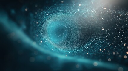 Wall Mural - A blue and white image with a spiral shape and lots of dots