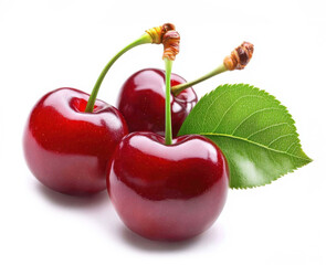 Canvas Print - fresh red cherries