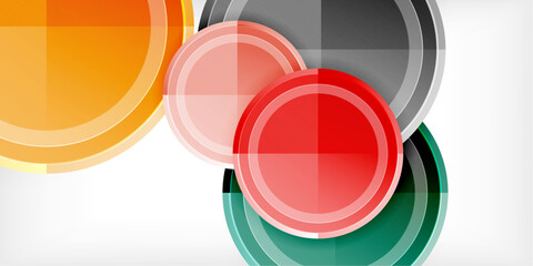 Fototapete - Geometric design abstract background - circles