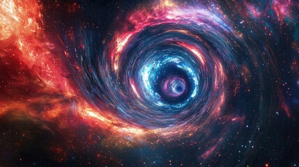 Wall Mural - Vivid cosmic swirl in a vibrant galaxy landscape