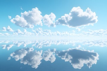 Reflection of sky in salt flats