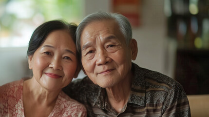 Wall Mural - Happy older couple portrait