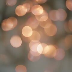 Wall Mural - Soft golden bokeh lights creating a warm ambiance