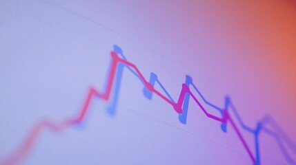 Aufkleber - Colorful Abstract Graph Representing Financial Market Trends and Fluctuations