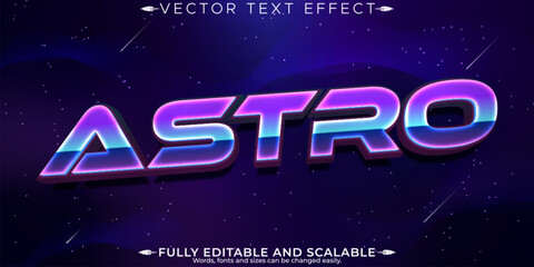 Wall Mural - Astro editable text effect, editable space and astronomy text style