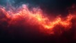 © Kenny Parker - Swirling glowing red smoke dynamically expanding in exaggerated cartoon style rendered in 3D against black