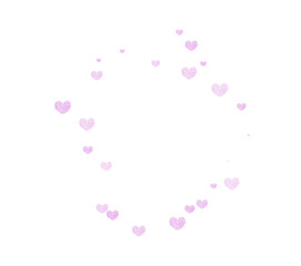 Wall Mural - Festive design element, brush stroke, ornament, wedding invitation frame, sprinkle heart, heart overlay png, valentine's day, pink heart, love.