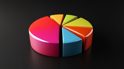 Poster - Colorful Chart Visualization for Business Data Analysis Concept