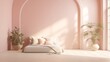 © iAmP - Elegant design with soft fading colors, empty space on the left, Golden Hour Lighting,generative ai illustration