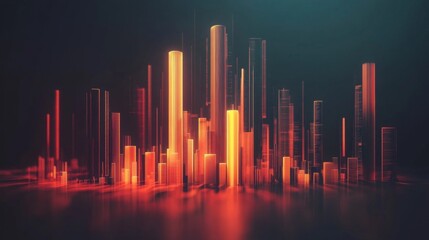 Poster - Abstract Visualization of Colorful Data Flow in Digital Environment