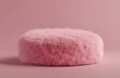 © NipaArts - Pink fluffy round platform on pink background. (1)