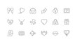 © point of BORT - Happy Valentine’s Day | Set of line icons with editable stroke