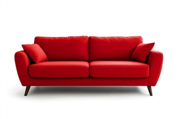 Wall Mural - red leather sofa