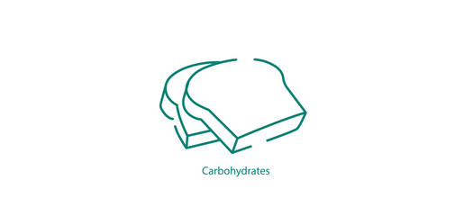 Canvas Print - Carbohydrates Vector Icon - Vital Energy Source for Body and Brain