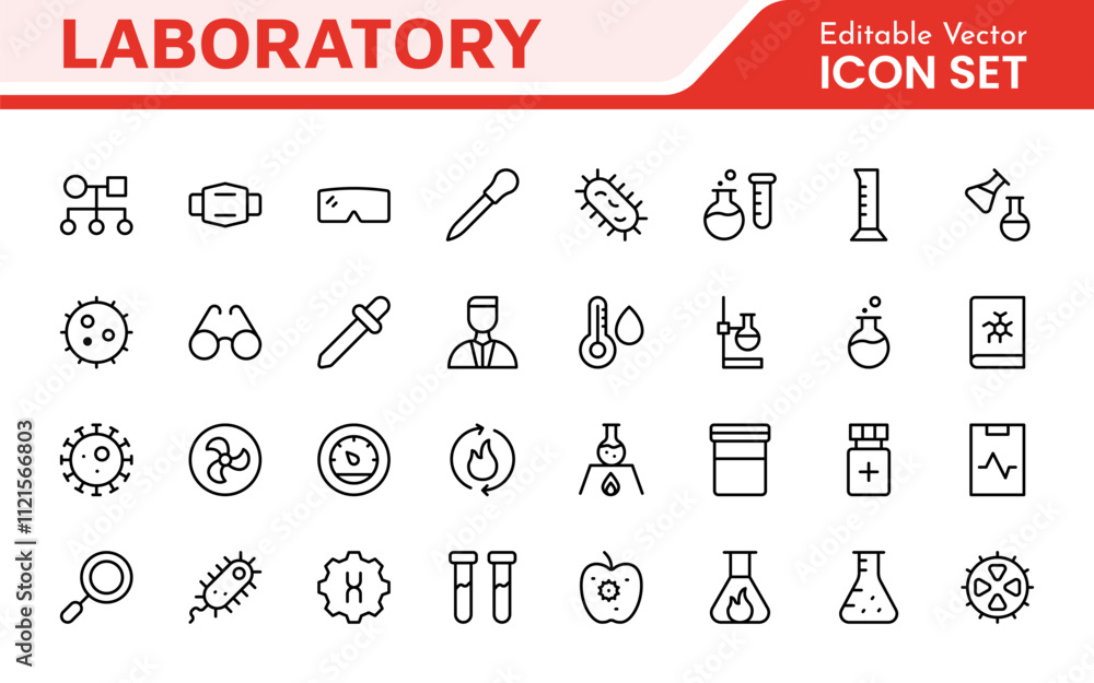 Laboratory Icon Set. A meticulously designed collection of icons for ...
