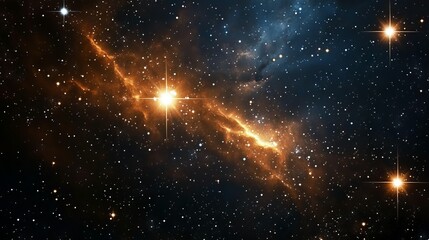 Wall Mural - a dark expanse filled with tiny stars.
