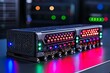 © Thanyarat - A close-up of a RAID storage array, with blinking indicator lights and sleek metallic casings