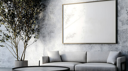 Wall Mural - Modern living room with a minimalist design